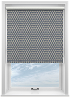Emily Bond Jaipur, Indigo - Twist&Fit Roller Blind